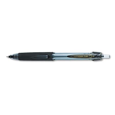 Vertex UBC 1 mm Black Ink, Smoke & Barrel Power Tank RT Retractable Ballpoint Pen, 12PK VE3748035